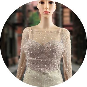 NLK Styles Diamond and Pearls Blouse with lace corset